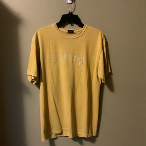 STUSSY YELLOW GREEN FADE T SHIRT